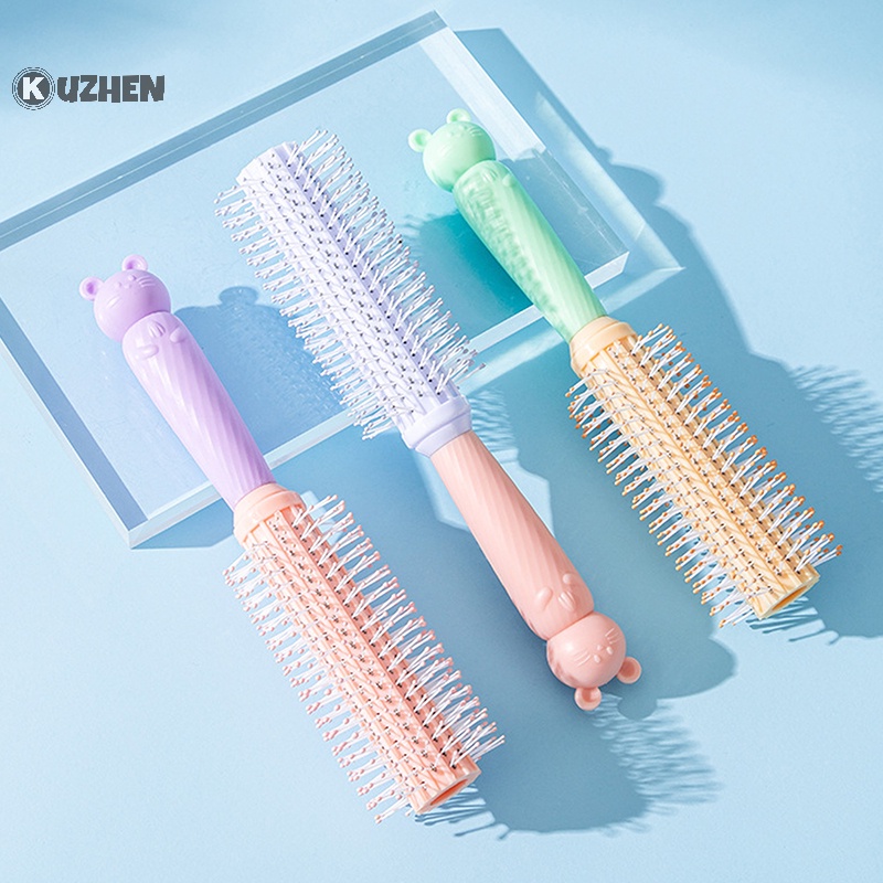 Kuzhen Lược Tròn Chải Tóc Xoăn Mát Xa Da Đầu Chuyên Nghiệp