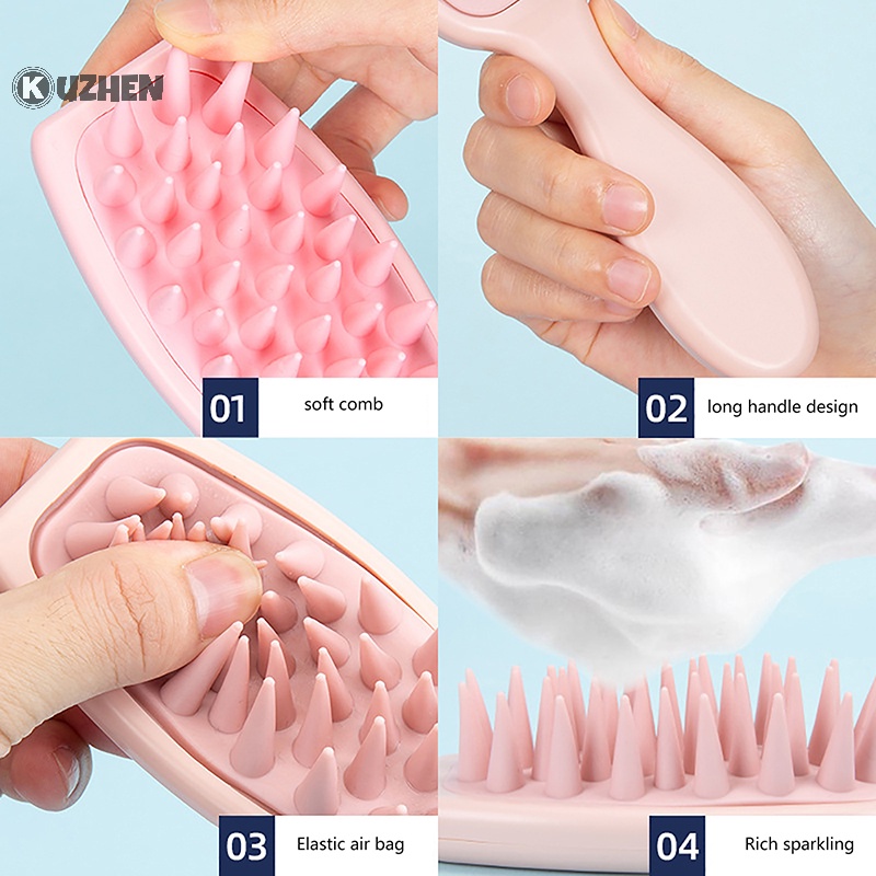 Kuzhen Lược Gội Đầu Răng Thưa Mát Xa Da Đầu Và Tạo Kiểu Tóc