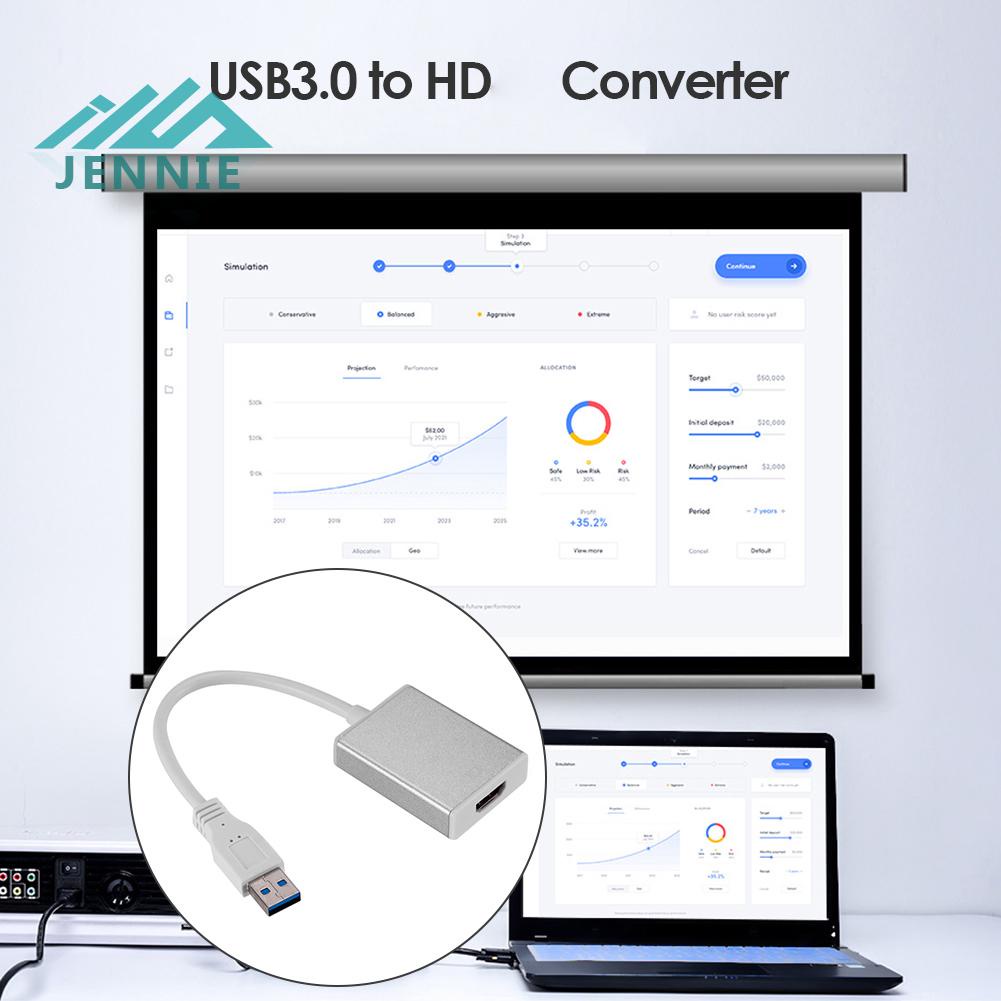 Đầu Chuyển Đổi usb Sang hdmi usb 3.0 1080p Chuyên Dụng Cho Xe Hơi jennie1.vn