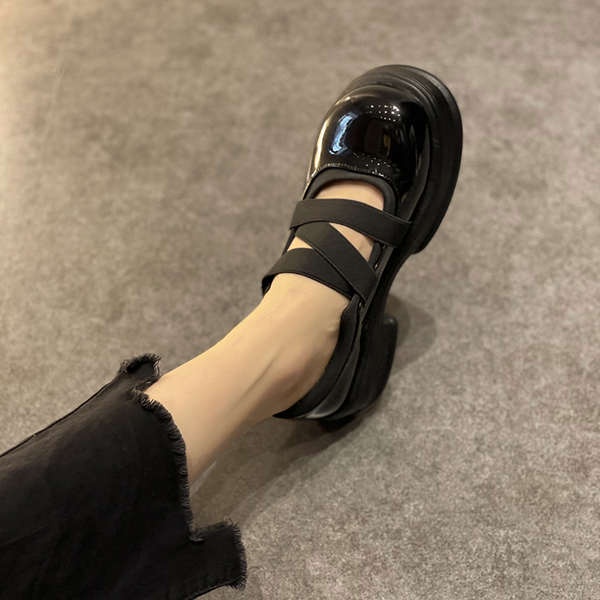 Giày Lười Đế Dày Buộc Dây mary jane Thời Trang