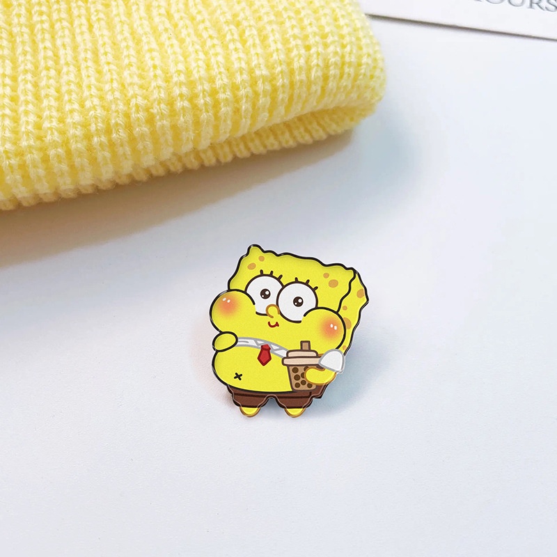 Dễ Thương Ghim Cài Áo Hình Bọt Biển Hoạt Hình Phong Cách Nhật Bản Đáng Yêu