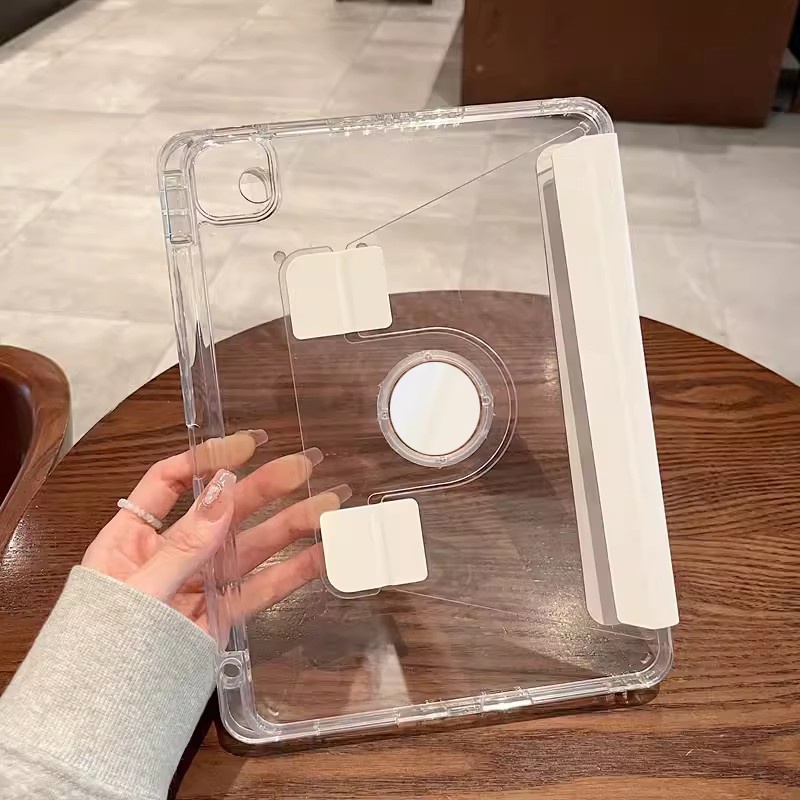 Bao Da Máy Tính Bảng acrylic Trong Suốt Xoay Được Cho ipad pro 12.9 2022 2021 2020 2018 pro 11 pro 10.5 9.7 9th 8th 7th 10.2 10th 10.9 mini 6 2021