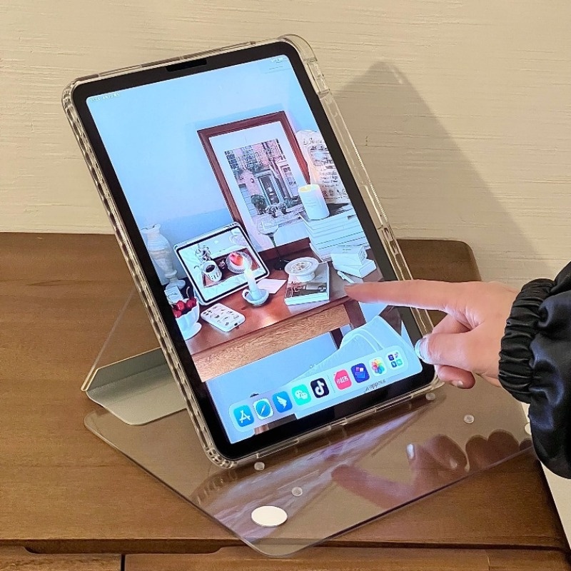 Bao Da Máy Tính Bảng acrylic Trong Suốt Xoay Được Cho ipad pro 12.9 2022 2021 2020 2018 pro 11 pro 10.5 9.7 9th 8th 7th 10.2 10th 10.9 mini 6 2021