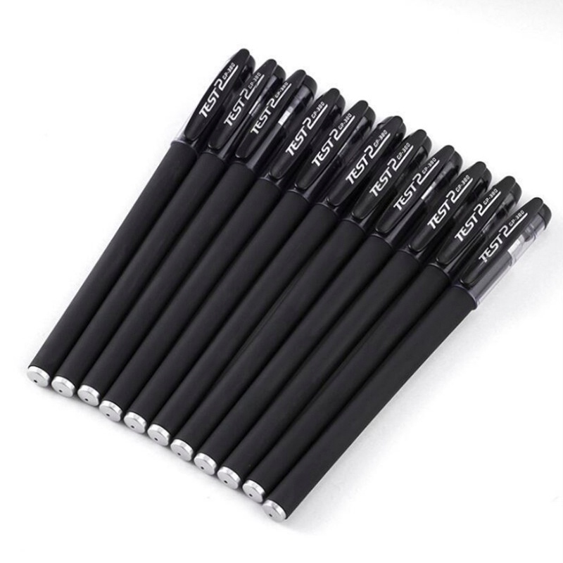 Combo 20 bút gel nét 0.5mm ngòi kim mực đen B88, mực nhanh khô nắp trong suốt bút viết nhẹ tay Vpp Tuệ Minh