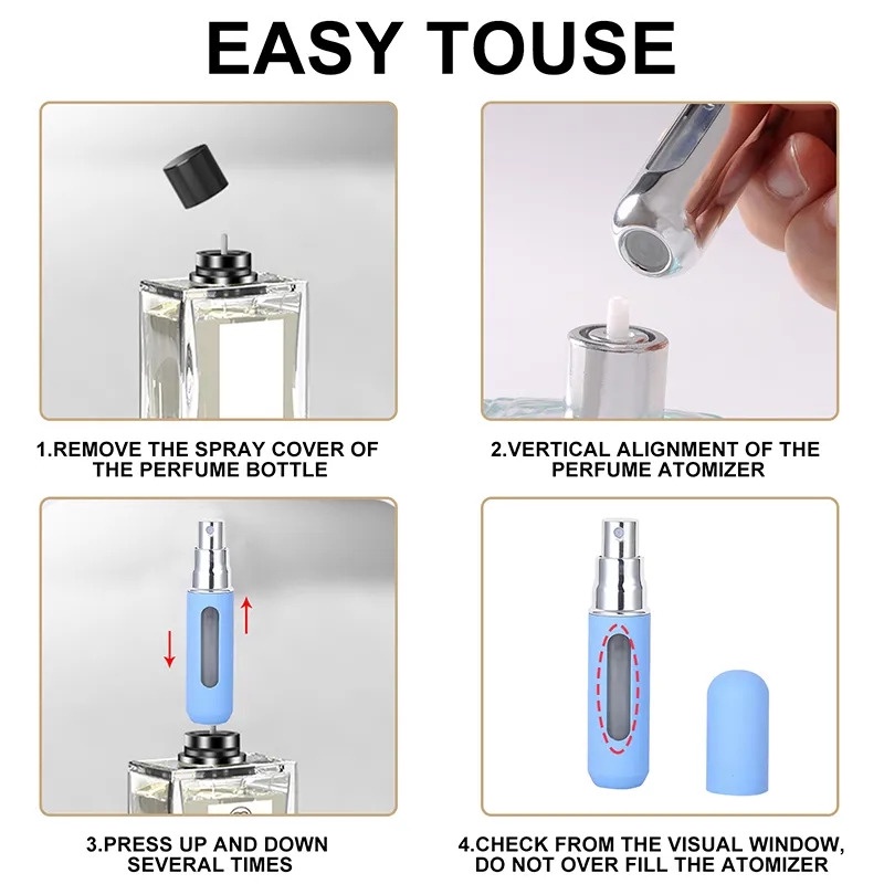 Macaron Đáy Ấn Trực Tiếp Chai Xịt Nước Hoa mini 5ml Có Thể Đổ Đầy Mỹ Phẩm / Chai Rỗng Dùng Khi Đi Du Lịch
