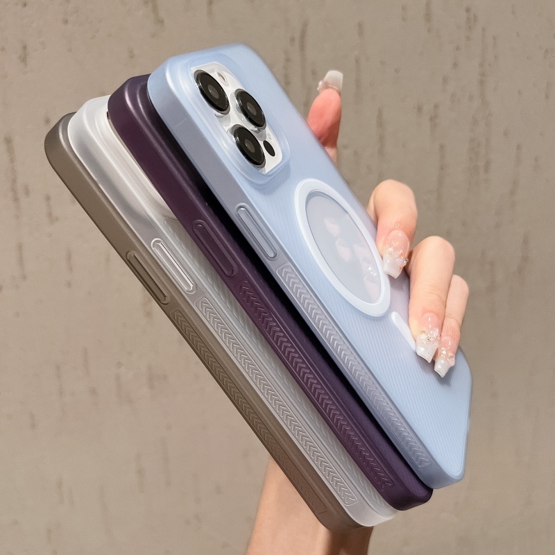 Ốp Lưng Trong Nhám Viền Màu Cho Điện Thoại iphone 14 13 pro max