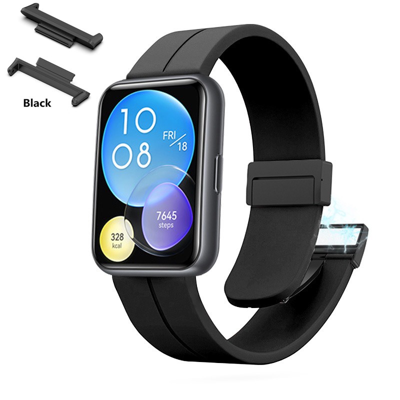 Silicone Dây Đeo Silicon Khóa Nam Châm Cho Đồng Hồ huawei watch fit 2 huawei watch fit2