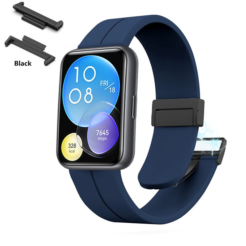 Silicone Dây Đeo Silicon Khóa Nam Châm Cho Đồng Hồ huawei watch fit 2 huawei watch fit2