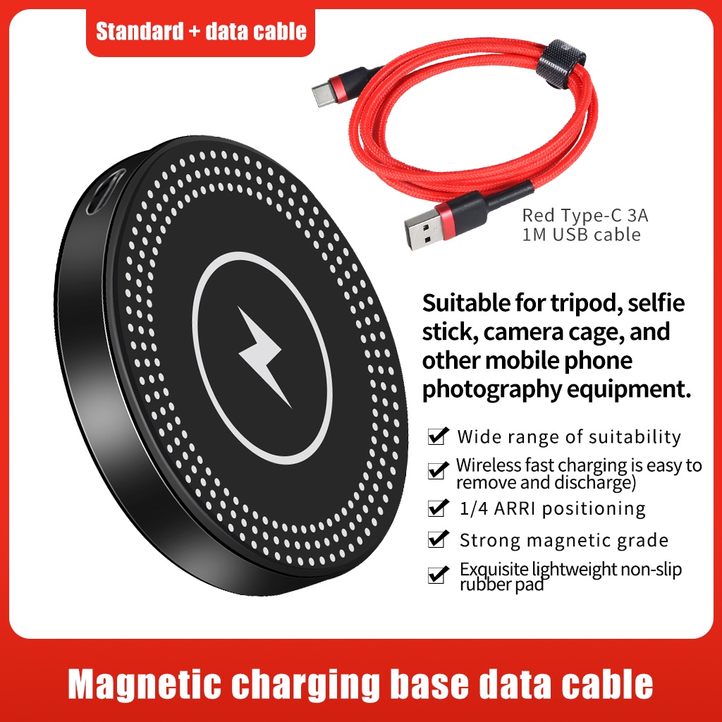 Đế Sạc Điện Thoại Không Dây 10w magsafe 1 / 4 Tháo Gỡ Nhanh