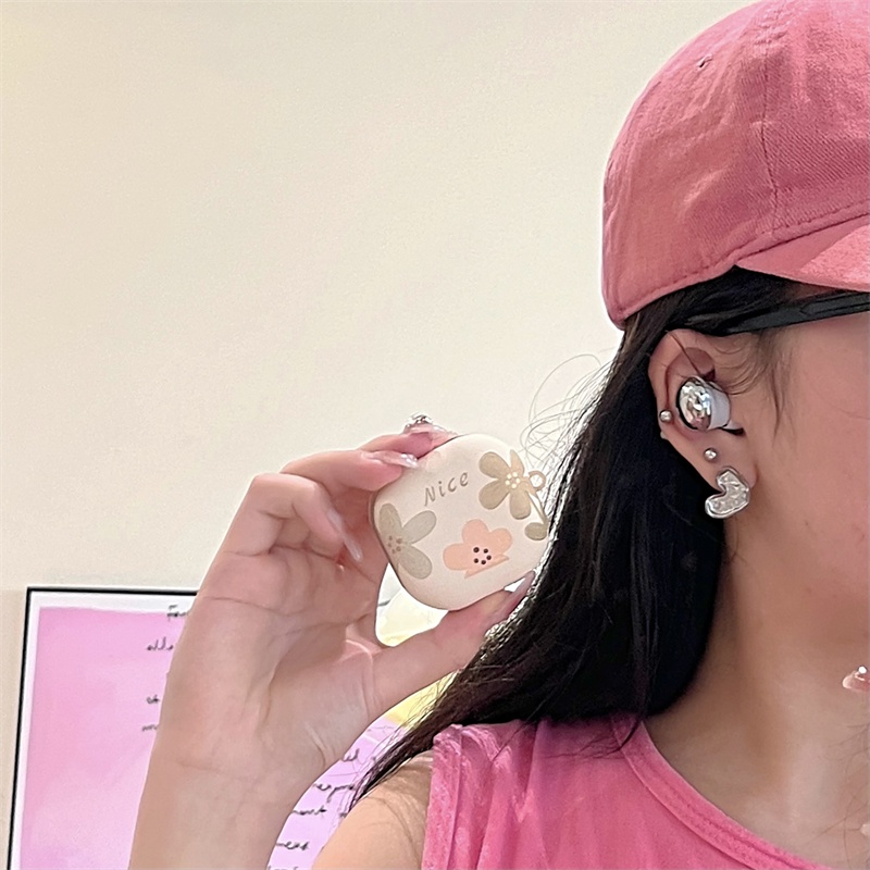 Vỏ Bảo Vệ Hộp Sạc Tai Nghe bluetooth Không Dây Samsung Galaxy Buds-2-Live-Pro Bằng tpu Mềm Nhám Hình Hoa