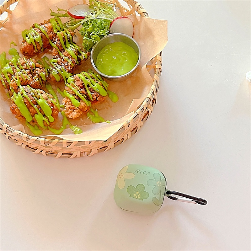 Vỏ Bảo Vệ Hộp Sạc Tai Nghe bluetooth Không Dây Samsung Galaxy Buds-2-Live-Pro Bằng tpu Mềm Nhám Hình Hoa