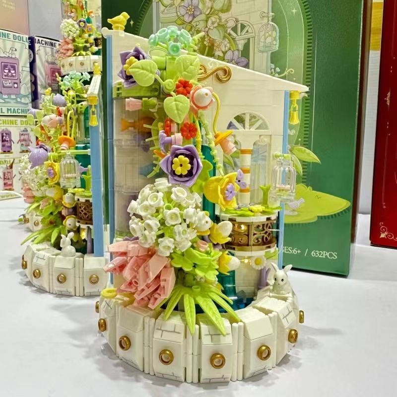 Panda ~Đồ chơi lắp ráp khối xây dựng DIY, bó hoa Lego, hoa vĩnh cửu, thác hoa giả, mô hình lắp ráp hạt nano, trang trí bàn làm việc, quà tặng hoa 0195