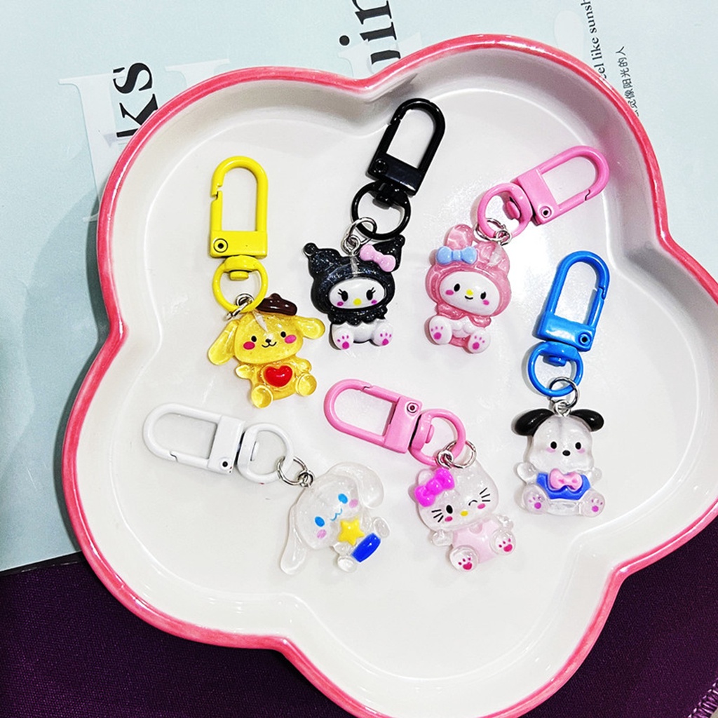 Móc Khóa Hình Chú Chó Sanrio Màu Macaron Dễ Thương