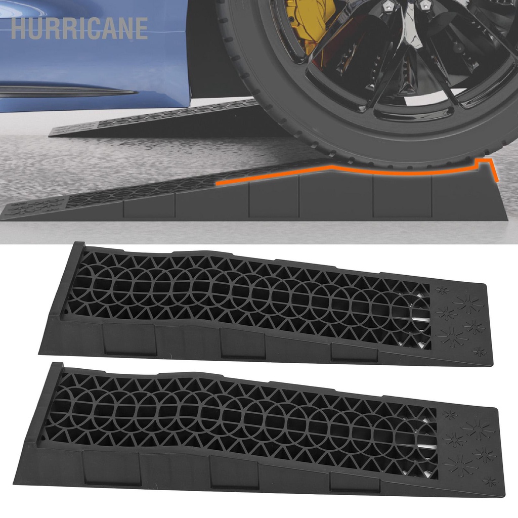 Hurricane 2 chiếc 4.400lbs Dung lượng Nét Đường dốc ô tô bằng nhựa để thay dầu Bảo dưỡng Đen