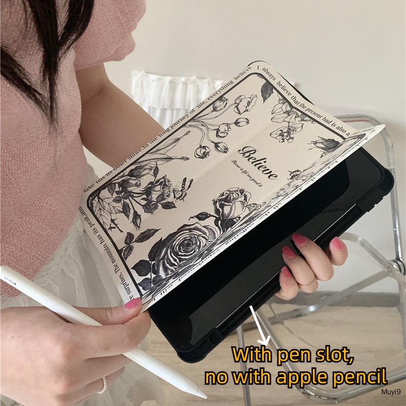 Bao Da Máy Tính Bảng In Hình Hoa Bướm Cổ Điển Cho ipad 10.2 ipad 10 10.9 Mini 6 ipad 9.7 Air 5 Pro 11 / ipad 12.9 ipad Gen 9 Ốp