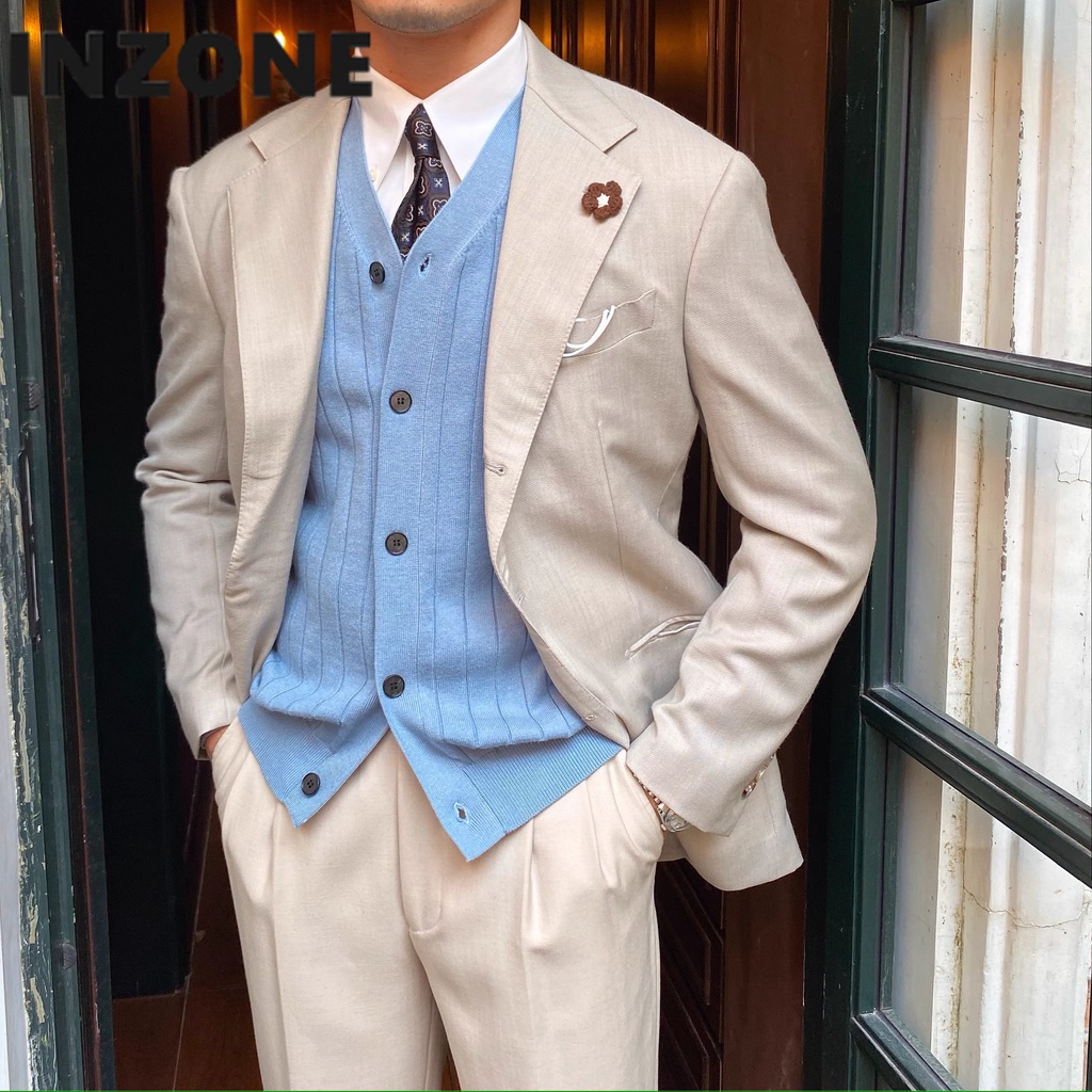 Áo Len Đan Len Cổ Chữ v Dáng Dài Thời Trang Cho Nam