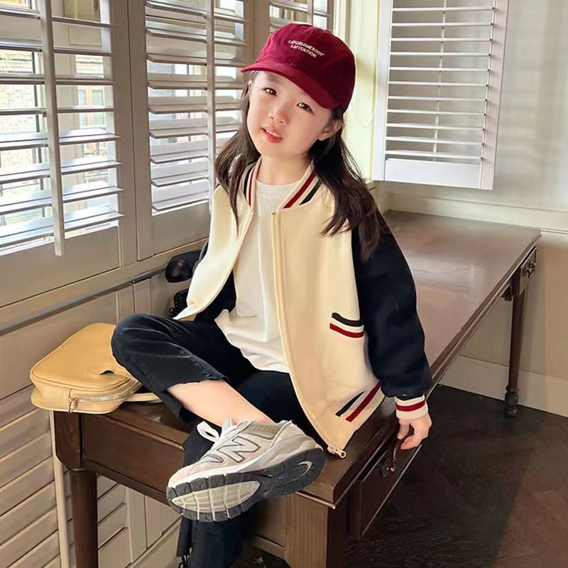 Áo Khoác Bóng Chày Phong Cách Hàn Quốc Thời Trang Mùa Thu Mới Cho Bé Gái