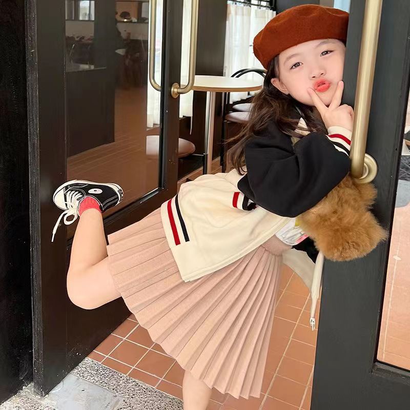 Áo Khoác Bóng Chày Phong Cách Hàn Quốc Thời Trang Mùa Thu Mới Cho Bé Gái