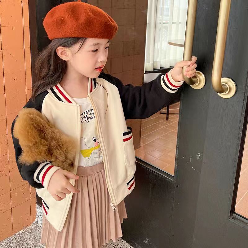 Áo Khoác Bóng Chày Phong Cách Hàn Quốc Thời Trang Mùa Thu Mới Cho Bé Gái