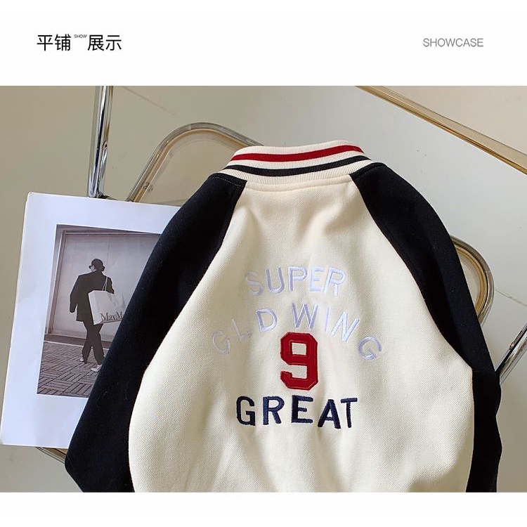 Áo Khoác Bóng Chày Phong Cách Hàn Quốc Thời Trang Mùa Thu Mới Cho Bé Gái