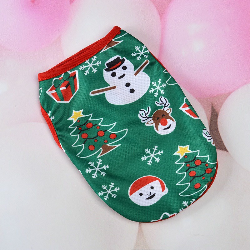 Áo Khoác Giữ Ấm Nhanh Khô Họa Tiết Hoạt Hình Phong Cách Giáng Sinh Cho Thú Cưng