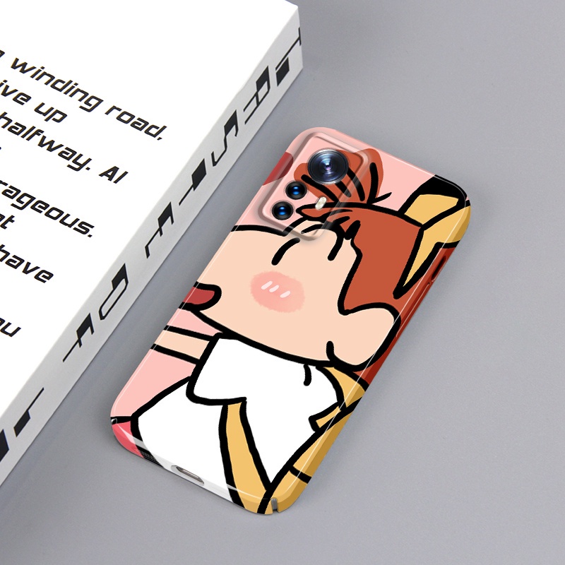 Ôp Điện Thoại Vuông In Hình Cậu Bé Bút Chì shin Cho xiaomi 12 x pro s mi 10 pro 11 9 redmi note 11t plus poco f4 x4 gt x3 nfc Ốp