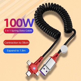 Cáp Sạc Nhanh type c micro usb 3 Trong 1 Cho iphone android Điện Thoại
