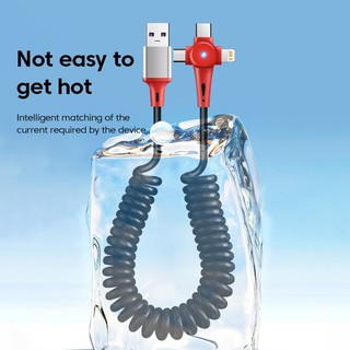 Cáp Sạc Nhanh type c micro usb 3 Trong 1 Cho iphone android Điện Thoại