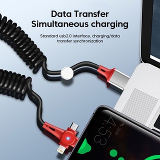 Cáp Sạc Nhanh type c micro usb 3 Trong 1 Cho iphone android Điện Thoại