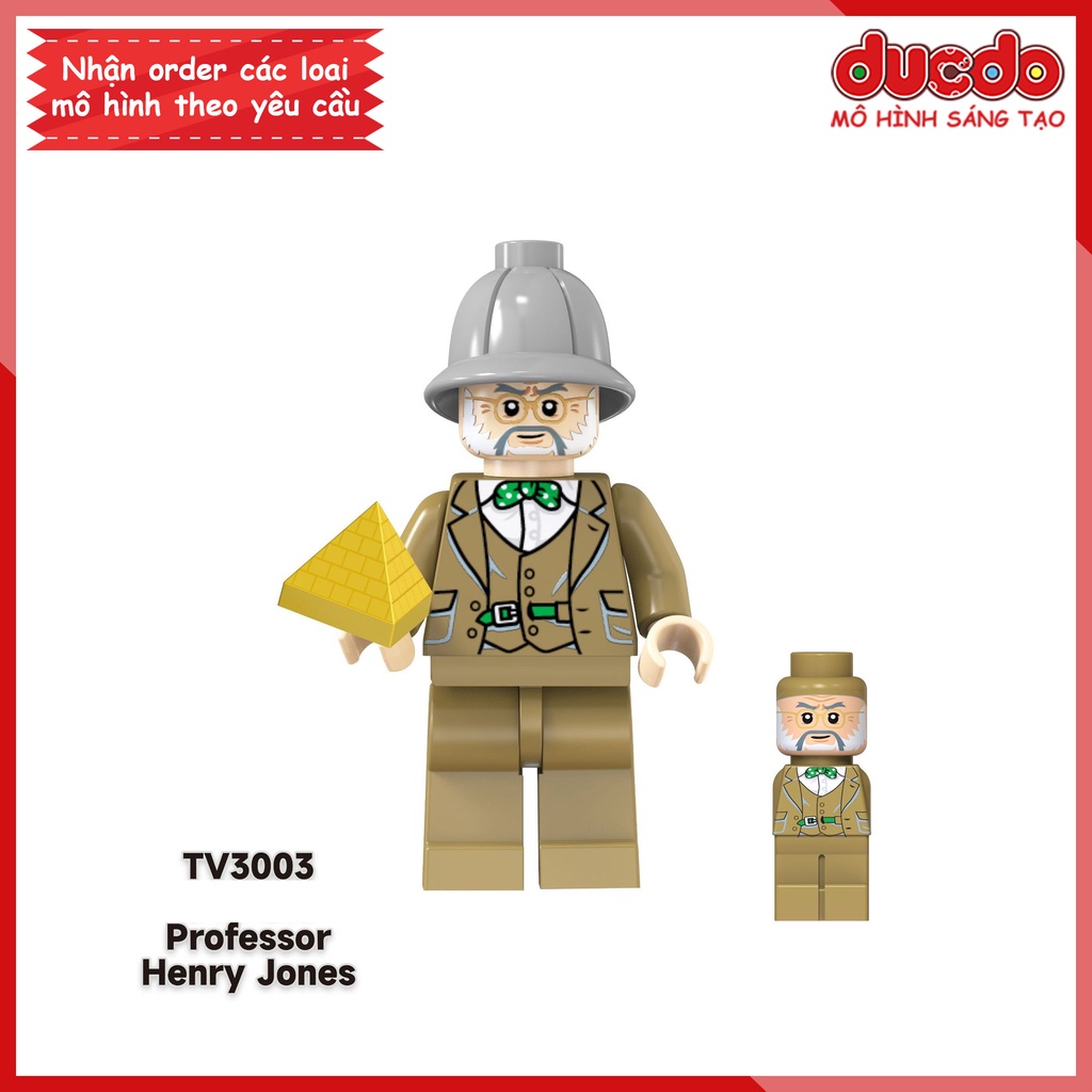 Minifigures nhân vật thợ săn kho báu Indiana Jones - Đồ chơi Lắp ghép Xếp hình Mini TV6301