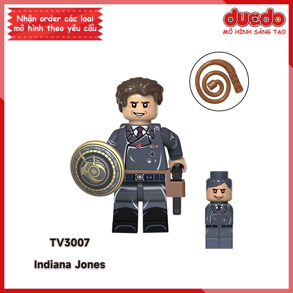 Minifigures nhân vật thợ săn kho báu Indiana Jones - Đồ chơi Lắp ghép Xếp hình Mini TV6301