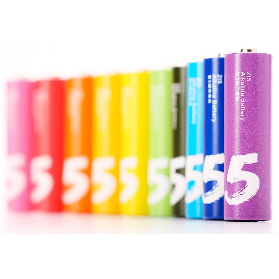 Pin Xiaomi ZMI Rainbow 5 AA và 7 AAA vỉ 10 viên - Pin AA/AAA Xiaomi Rainbow Alkaline dung lượng cao