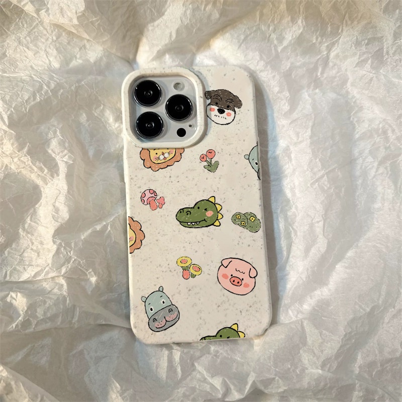 Ốp Điện Thoại Lúa Mì Hình Hà Mã / Sư Tử / Cá Sấu Cho iphone14promax / 13 / 12 / 11 / xr / xs / x / xsmax/XM-1