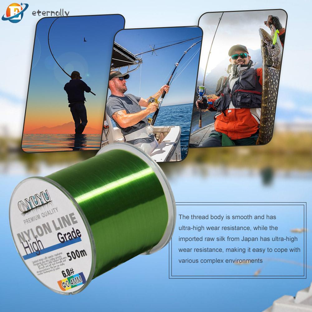 Cuộn Dây Câu Cá 500m Đường Kính 18-90lb Bằng nylon Chống Mài Mòn