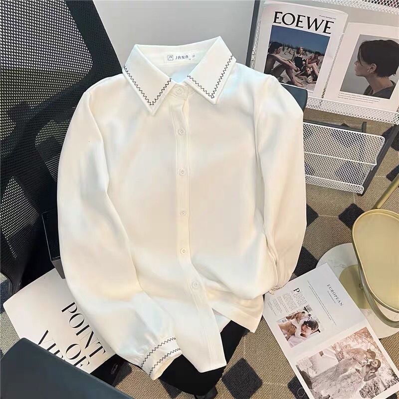 Áo Sơ Mi Nhung Kẻ Thời Trang Mùa Thu Phong Cách retro Dễ Phối Đồ Dành Cho Nữ