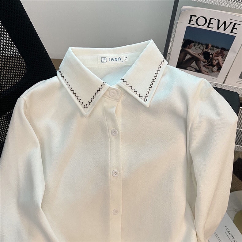 Áo Sơ Mi Nhung Kẻ Thời Trang Mùa Thu Phong Cách retro Dễ Phối Đồ Dành Cho Nữ