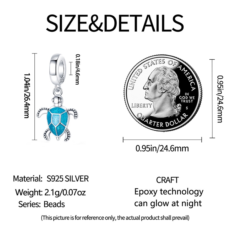 PANDORA Hạt Charm Hình Rùa Biển 100% Bạc 925 Dùng Làm Trang Sức