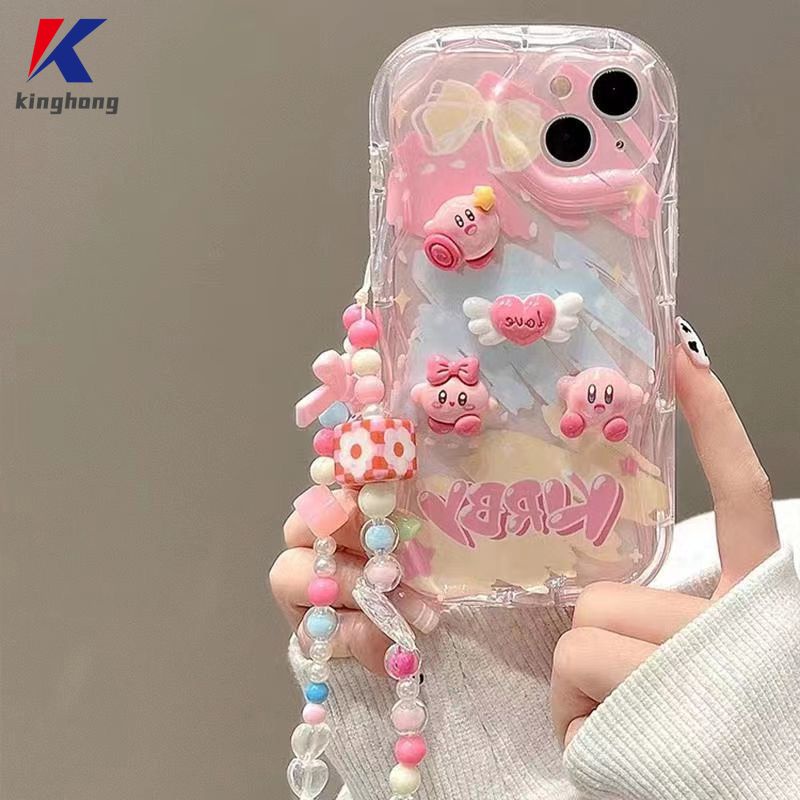 Ốp Điện Thoại Viền Cong Hình Búp Bê kirby 3d diy Cho IPhone 13 12 11 14 PRO MAX 6 7 6S 8 14 Plus X XR XS MAX 11 12 13 Se 2020 6SPlus 7Plus 6Plus 8Plus 14Plus XSMAX