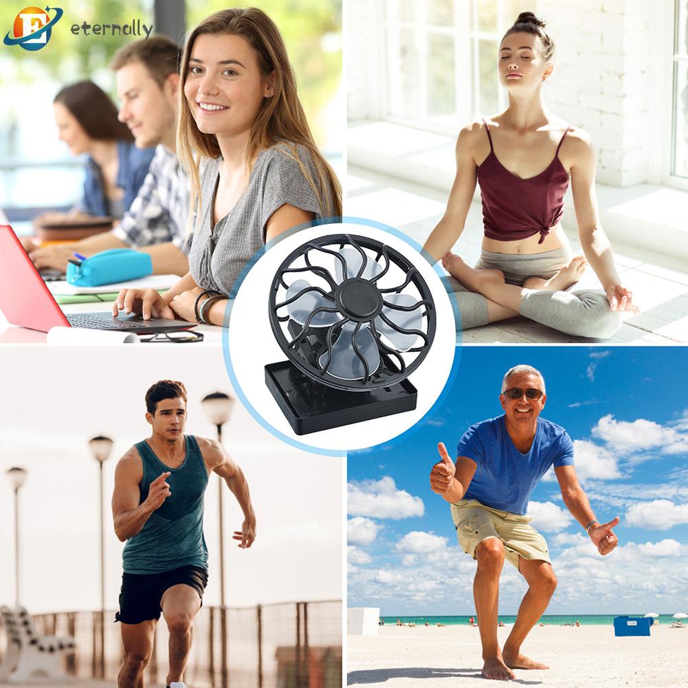 Quạt Làm Mát mini Để Bàn Sạc Được Bằng Năng Lượng Mặt Trời