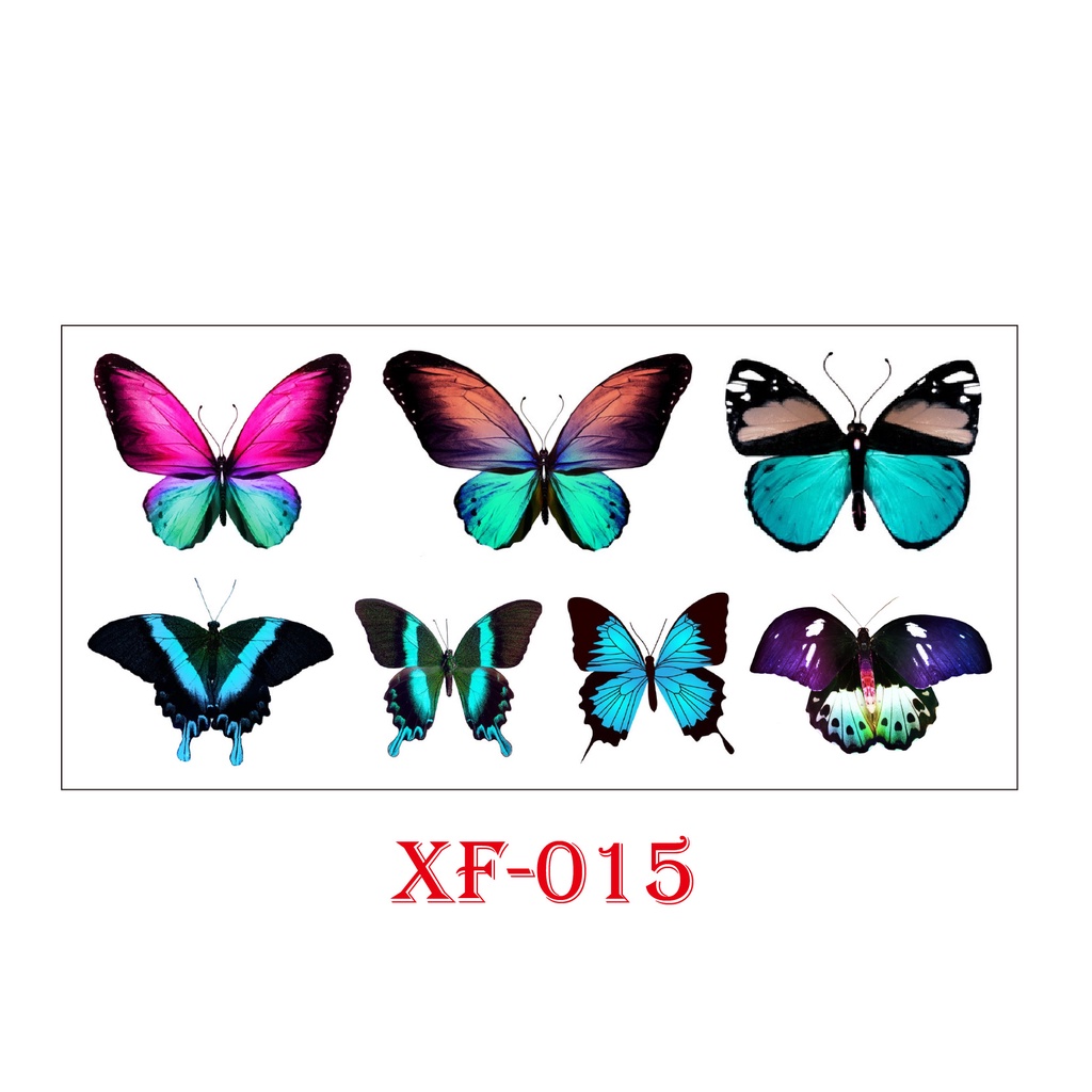 Hình Xăm Dán Tạm Thời Hình Bướm 3d Chống Nước