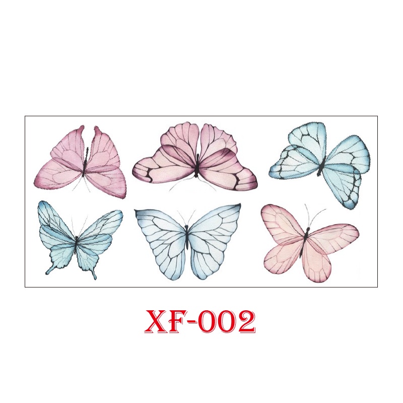 Hình Xăm Dán Tạm Thời Hình Bướm 3d Chống Nước