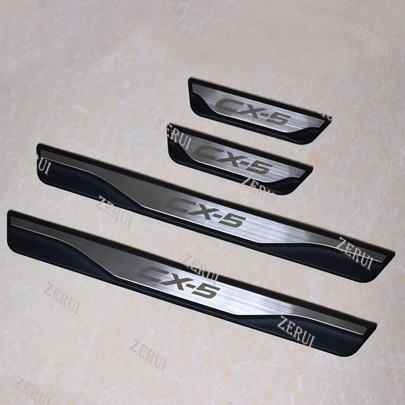 Zr Tấm Lót Chân Cửa Xe Hơi mazda cx-5 cx5 2013 2014 2015 2016 Bằng Inox