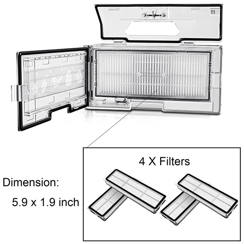 Bộ Phụ Kiện Gồm Bàn Chải Chính + Tấm Lọc + Bàn Chải Bên + Bàn Chải Bên Dành Cho robot Hút Bụi dreame d10 plus