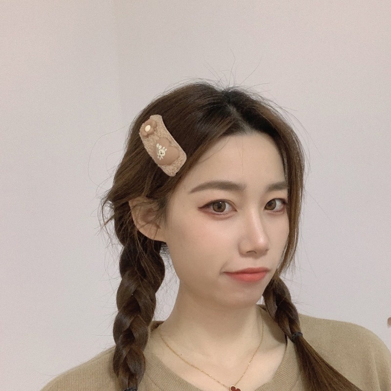 Kẹp Tóc Bên / Kẹp Tóc Hoạt Hình Hàn Quốc / Kẹp Tóc Mái bb Hình Gấu Bông Dễ Thương Cho Bé Gái Mùa Thu Đông