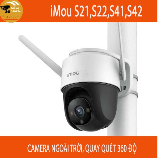 Camera iMou S seri 2K - Full HD1080P, IPC-S21FP, S21FEP, S41FP, F41FEP, S42FP,Camera ngoài trời, xoay 360,Ban đêm có màu
