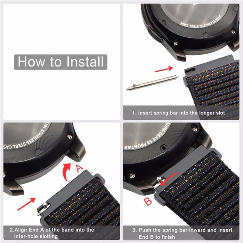 HUAWEI Dây Đeo nylon Cho Đồng Hồ Thông Minh samsung galaxy watch 5 / pro / 4 / 6 / classic / 46mm / active 2 / gear s3 20mm / 22mm gt 2 3 pro