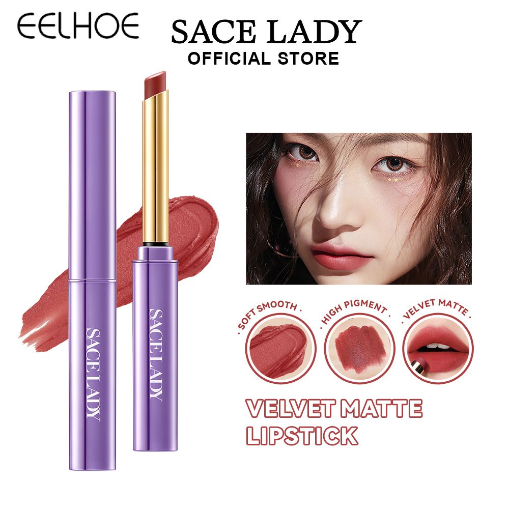 Sace lady Son Môi Màu Lì Sắc Tố Cao Mềm Mịn Không Thấm Nước Không Vón Cục