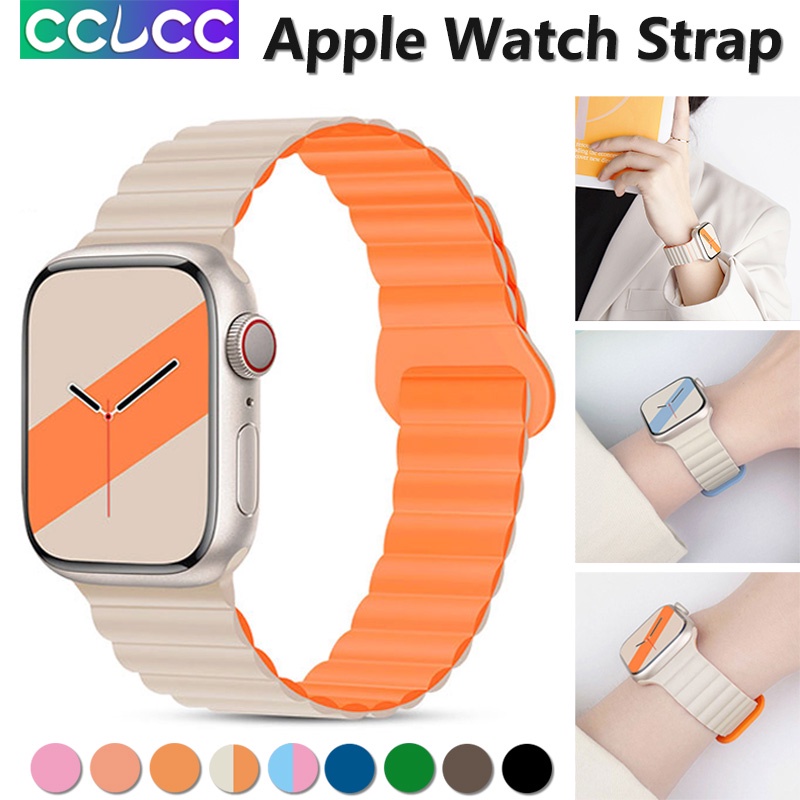 Cclcc Dây Đeo Silicon Mềm Chống Thấm Nước 49mm 45mm 41mm 44mm 40mm 42mm 38mm Cho iwatch ultra se series 8 / 7 / 6 / 5 / 4 / 3 / 2 / 1