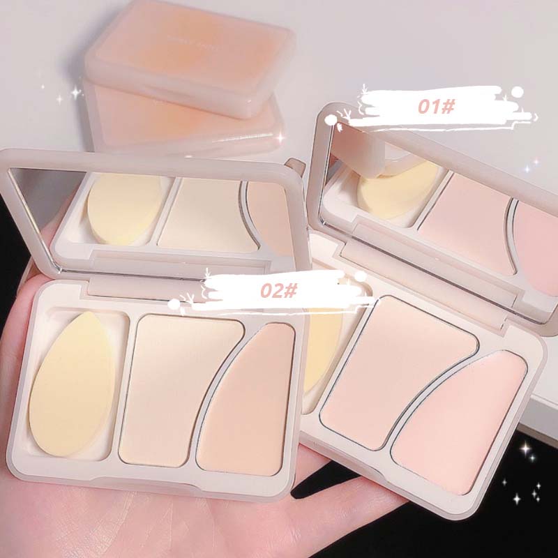 Bảng Màu Phấn Bắt Sáng Độ Bóng Cao Derf 3 trong 1 sắc lì kết hợp 3D lâu trôi chống thấm nước