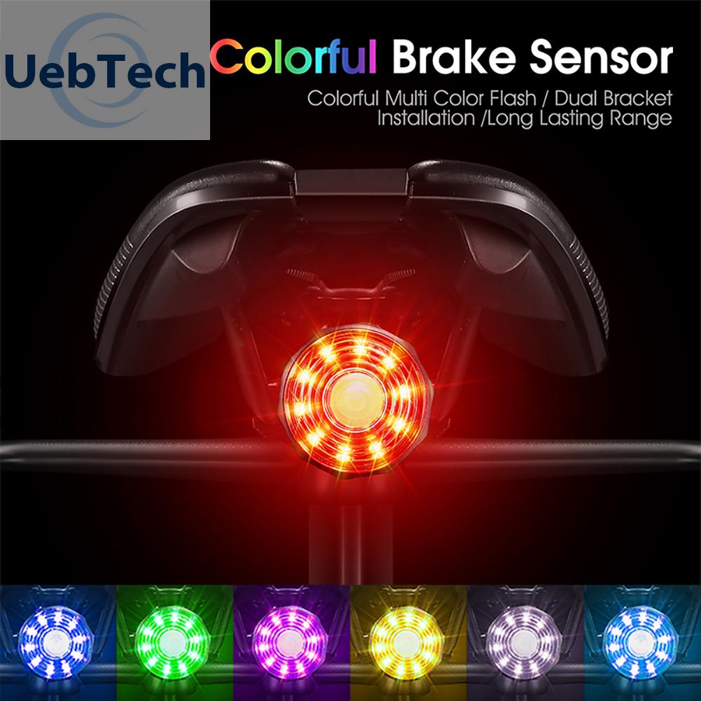 Đèn Phanh Xe Đạp Cảm Biến Ánh Sáng 6 Chế Độ An Toàn